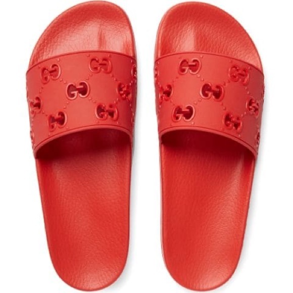 Gucci Shoes Authentic Gucci Mens Rubber Gg Slide Sandal Poshmark